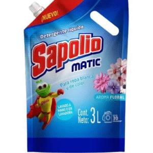 Jabón líquido para ropa Sapolio Matic 3 litros + 800ml de regalo
