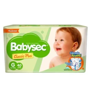 Pañales Babysec 40 unidades talle G
